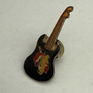 Rolling Stones Vintage Guitar Tattoo You Lapel Pin 1980s Pin-back Rare